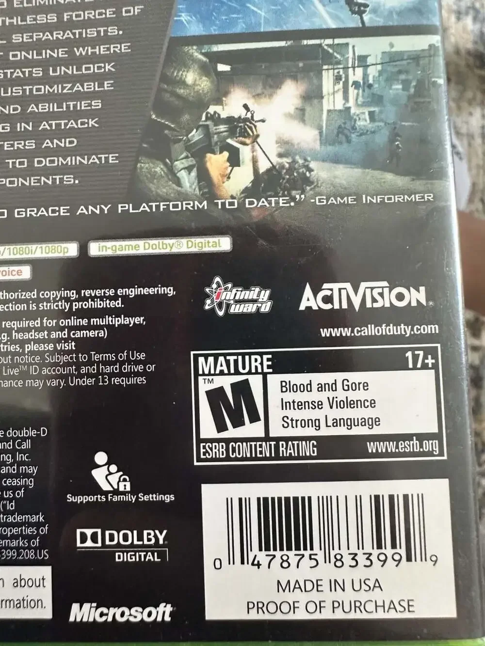Call of Duty 4: Modern Warfare (Game of the Year Edition) Xbox 360